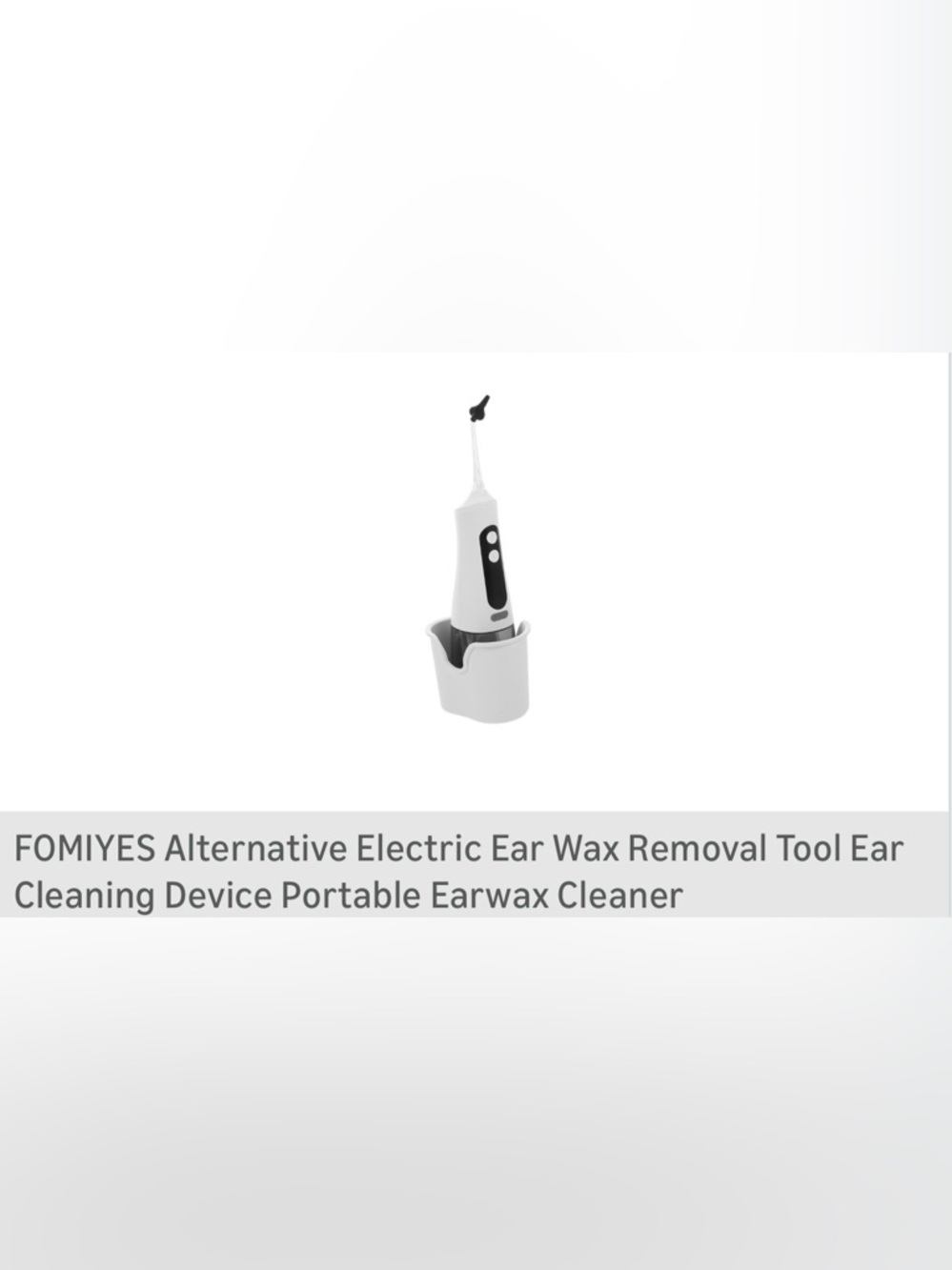 White Electric Ear Wax Removal Tool - Portable Ear Cleaner